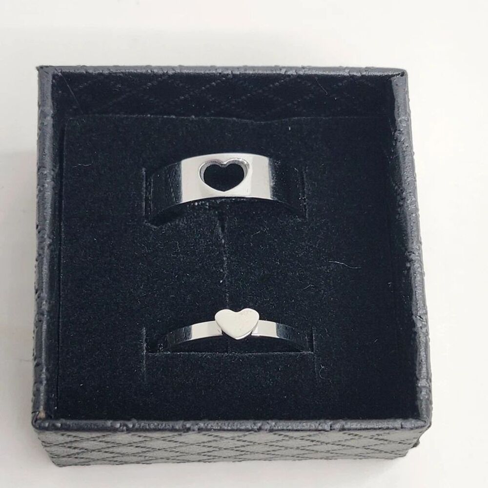 Silver tone matching rings